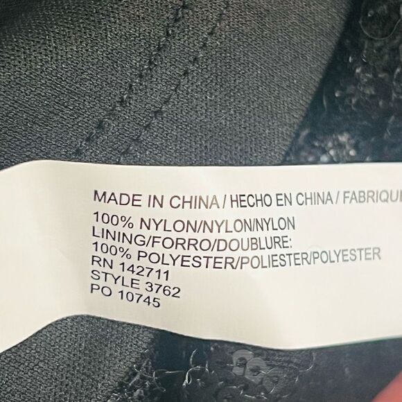 Eloquii Womens Black Sequined Faux Wrap Long Sleeve Midi Dress Size 18 (NWOT) - Picture 6 of 7